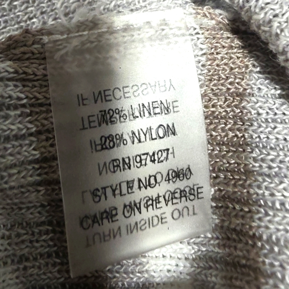 Dolce Cabo Grey Linen Blend Tunic Blouse Small - New With Tags - Picture 8 of 9